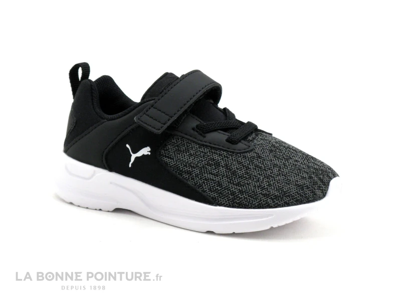 Puma COMET 2 Alt V - Basket Noire - Gris - Elastique Et Velcro - Image 5