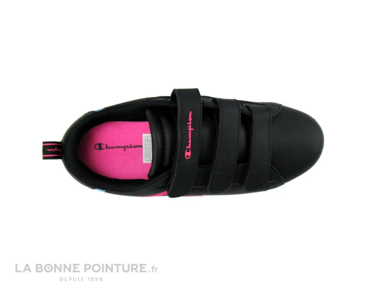 Champion ANGEL G PS Noir Rose Bleu - Basket Fille 3 Scratches - Image 6