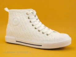 Tropeziennes MOLOKAI Blanc Broderie - 42551 - Basket Montante