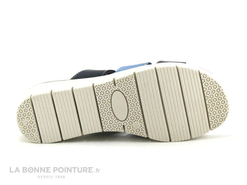 Jordana 35 Fantasia - Bleu Marine - Blanc - Bleu Clair - Mule Compensee - Image 7