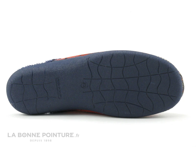 Zels 7549 Rouge - Bleu Marine - Ancre - Pantoufle Mule Homme - Image 3
