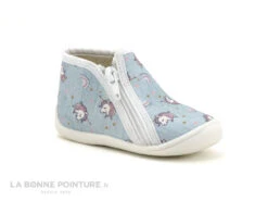 Bellamy NORA - Licorne Ciel - Chausson BEBE Fille Avec Zip