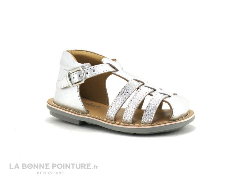 Minibel ROSE Silver - Sandale Fille Cuir Argent - Image 5