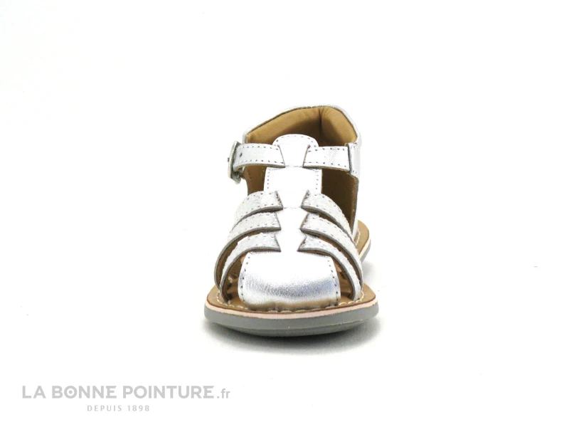 Minibel ROSE Silver - Sandale Fille Cuir Argent - Image 2