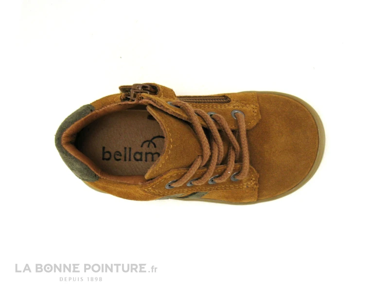 Bellamy GIBUS Velours Camel - Basket Montante BEBE - Image 6