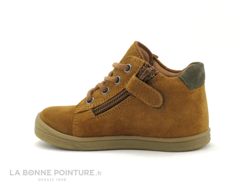 Bellamy GIBUS Velours Camel - Basket Montante BEBE - Image 3