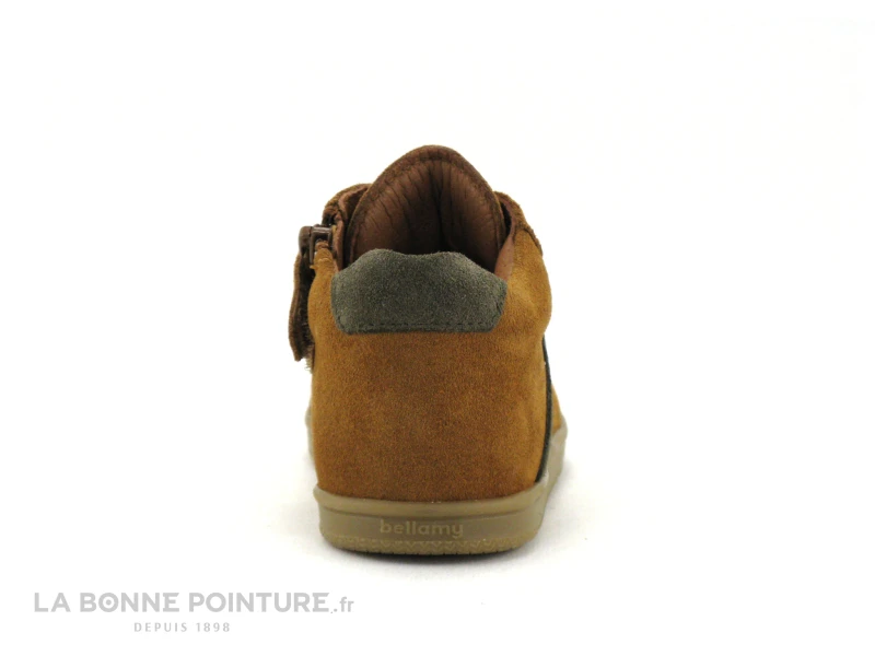 Bellamy GIBUS Velours Camel - Basket Montante BEBE - Image 4