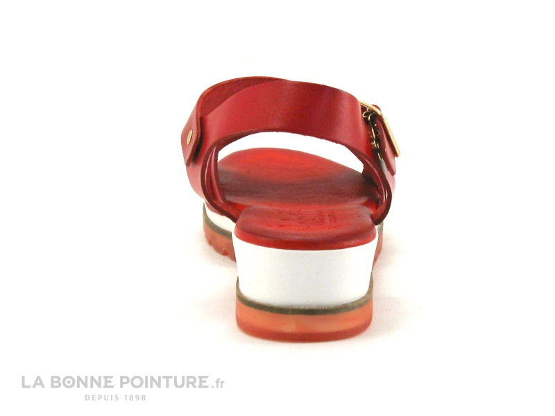 Valerias 6130 Rouge - Sandale Femme Cuir Rouge - Image 4