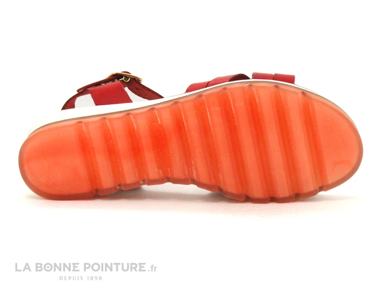 Valerias 6130 Rouge - Sandale Femme Cuir Rouge - Image 7