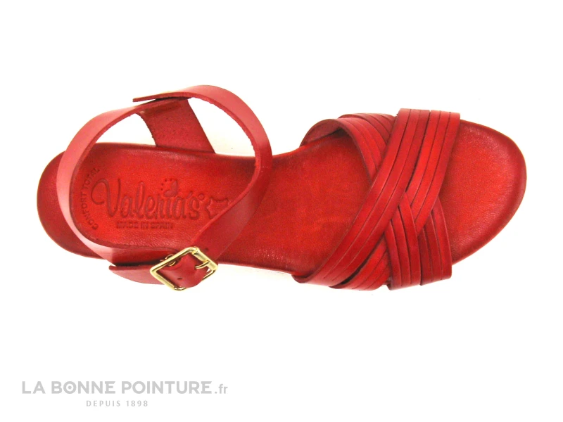 Valerias 6130 Rouge - Sandale Femme Cuir Rouge - Image 6