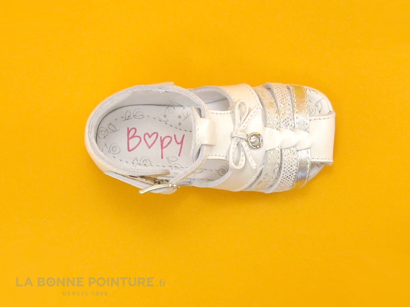 Bopy ZIBEL Blanc - Sandale Montante Fille - BEBE - Image 6
