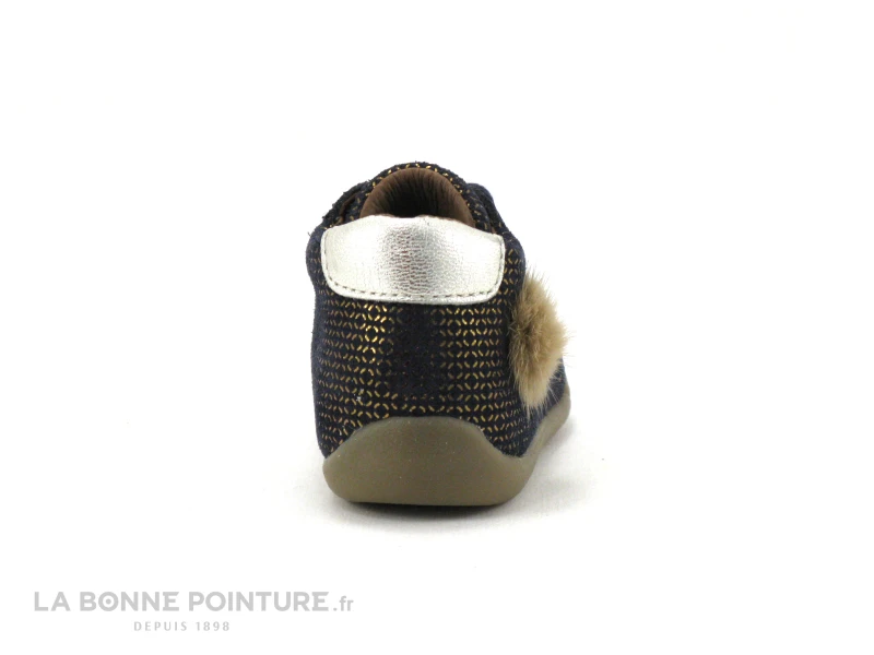 Bellamy GALIA Marine Dore - Pompon Fourrure - Bottillon Fille - Image 4