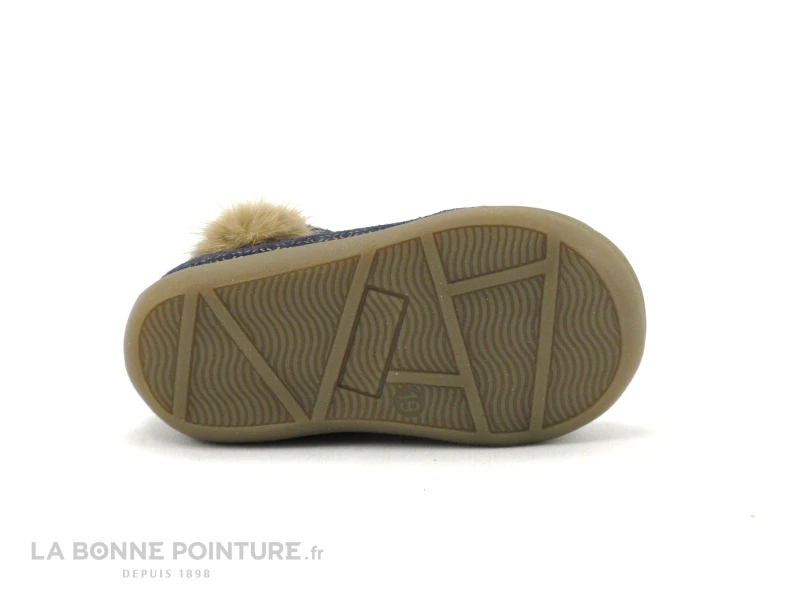 Bellamy GALIA Marine Dore - Pompon Fourrure - Bottillon Fille - Image 7