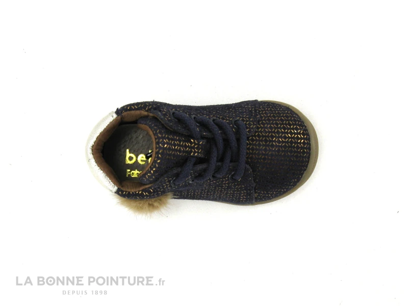 Bellamy GALIA Marine Dore - Pompon Fourrure - Bottillon Fille - Image 6