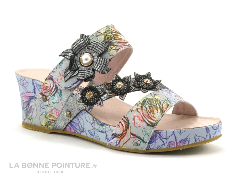 Laura Vita FACDIAO 26 Gris - Mule Talon Compense - Image 5