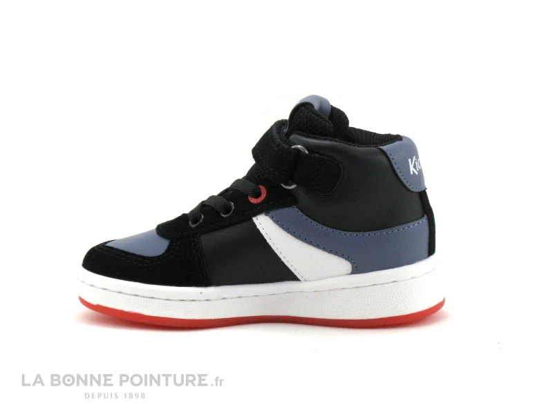 Kickers BILBON BB Mid Noir Gris Blanc 664560 - Basket Montante - Image 3