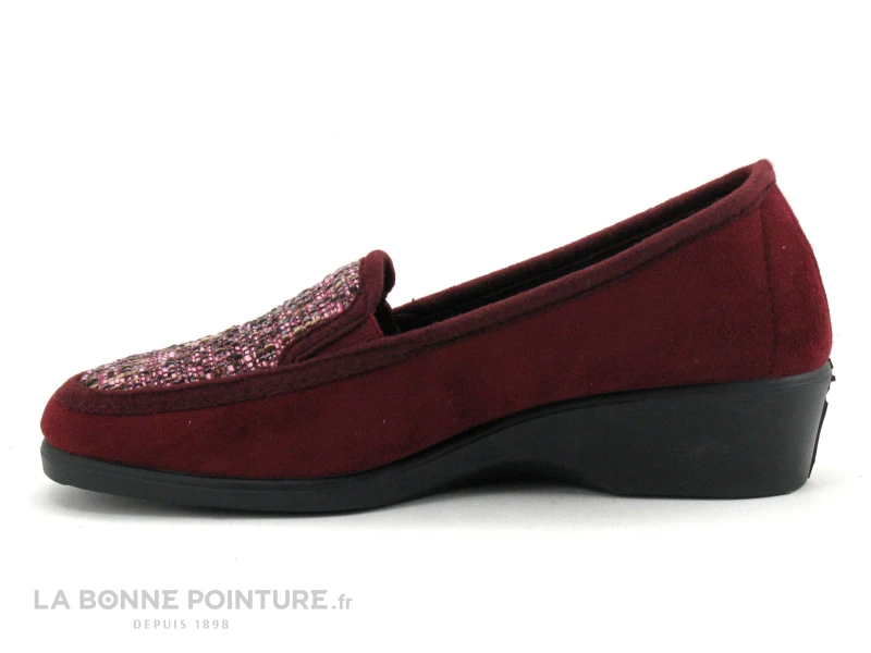 Semelflex JANET Bordeaux - Chausson Femme A Petit Talon - Image 3