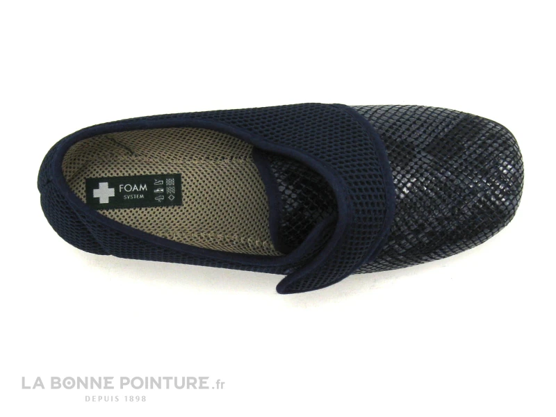 A Campello DELFINA 1568 - Chausson Velcro Femme Bleu Marine - Image 3