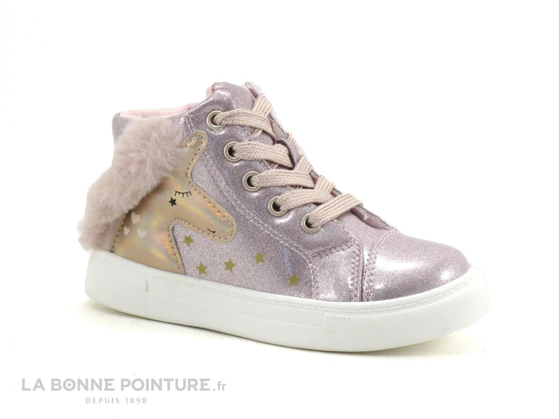 Happy Bee B840040 Rose - Basket Montante Fille Brillante