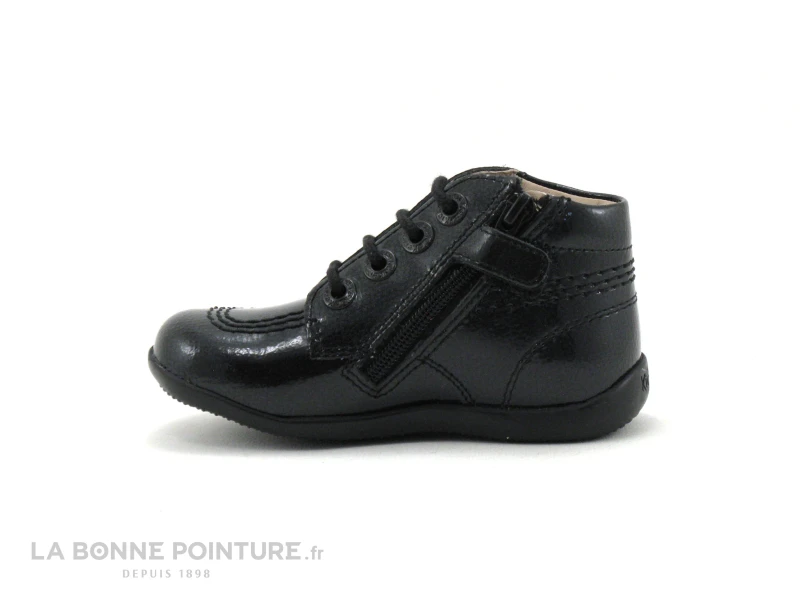 Kickers BILLISTA ZIP Noir Vernis - Chaussure Montante Fille - Image 3