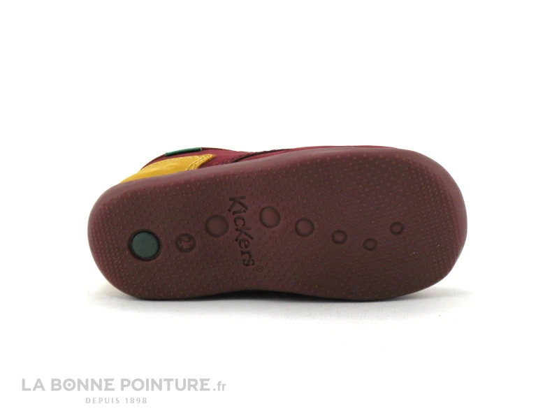 Kickers BONZIP-2 Bordeaux Rose Jaune - 859966 - Boots Fille - Image 7