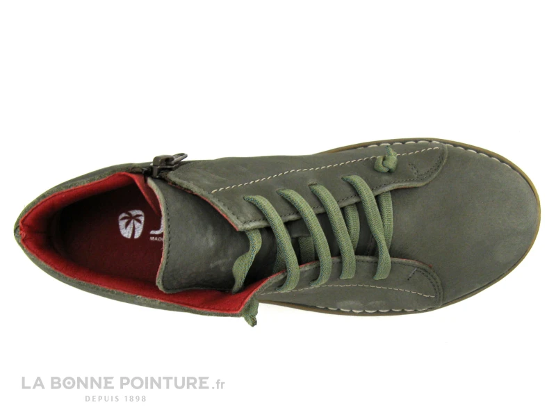 Jungla 7552 Kaki - Chaussure Montante Femme Avec Elastique Et Zip - Image 6