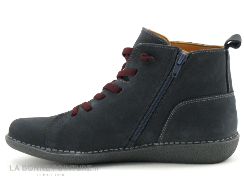 Jungla 7283 Gris - Lacet Elastique Bordeaux - Boots Femme - Image 3