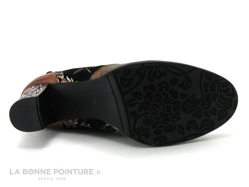 Laura Vita LEDAO 01 Wine - Bottine Femme Avec Fleurs - Talon Haut - Image 7