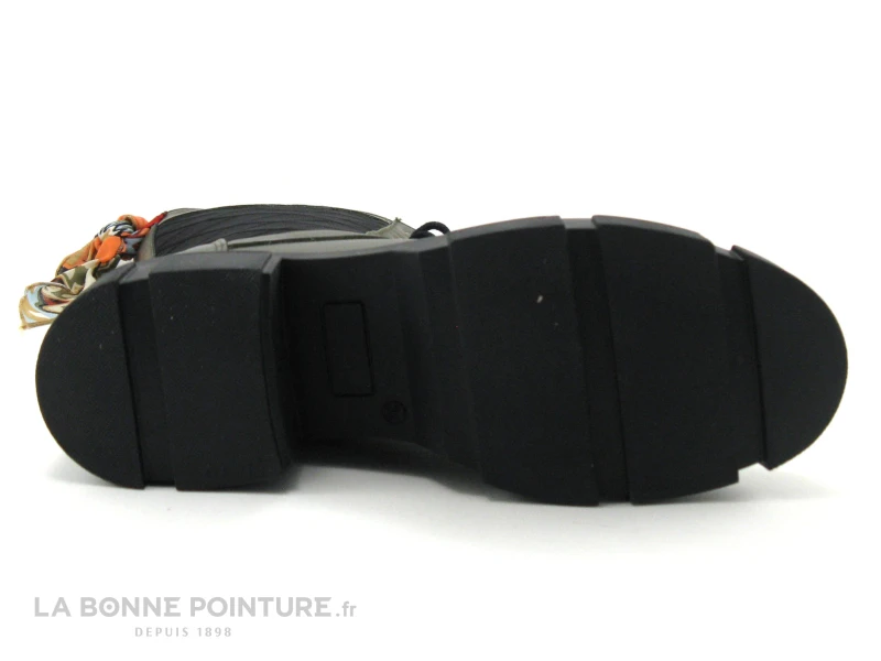 GoodStep 3625-D07 Kaki - Noir Matelasse - Bottine Lacet Femme - Image 7