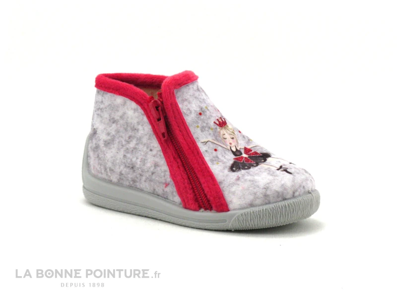 Bellamy VANOU Danseuse Gris - Pantoufle Fille Avec Zip - Image 5