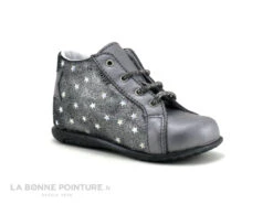 Bopy ZENUI Gris - Etoiles - Chaussure Montante BEBE Fille