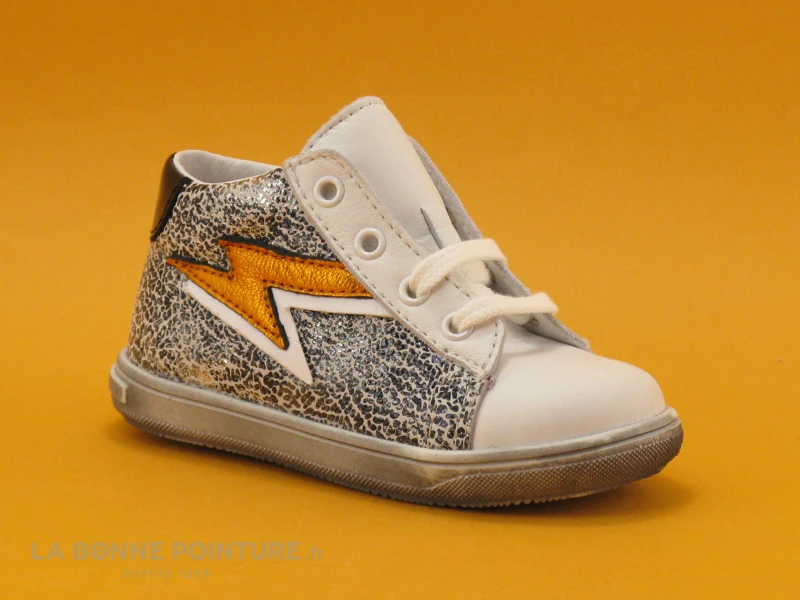 Bopy RECLAIR Blanc - Imprime Argent - Chaussure Montante Fille - Image 5