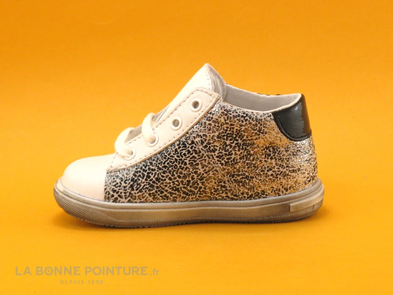 Bopy RECLAIR Blanc - Imprime Argent - Chaussure Montante Fille - Image 3