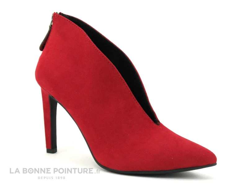 Marco Tozzi 2-25019-27 Red - Escarpin Rouge Talon Aiguille - Zip - Image 5