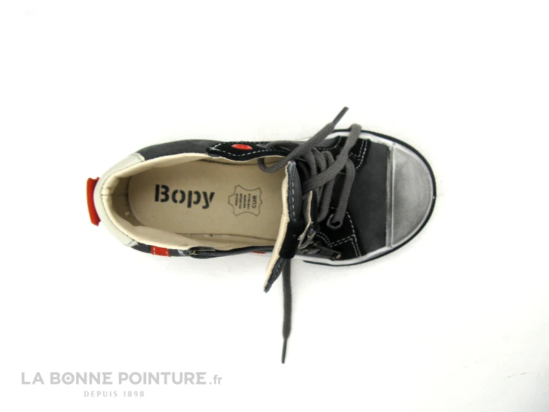 Bopy VEMIGIO - Gris Noir Rouge - Basket Montante GARCON - Image 6