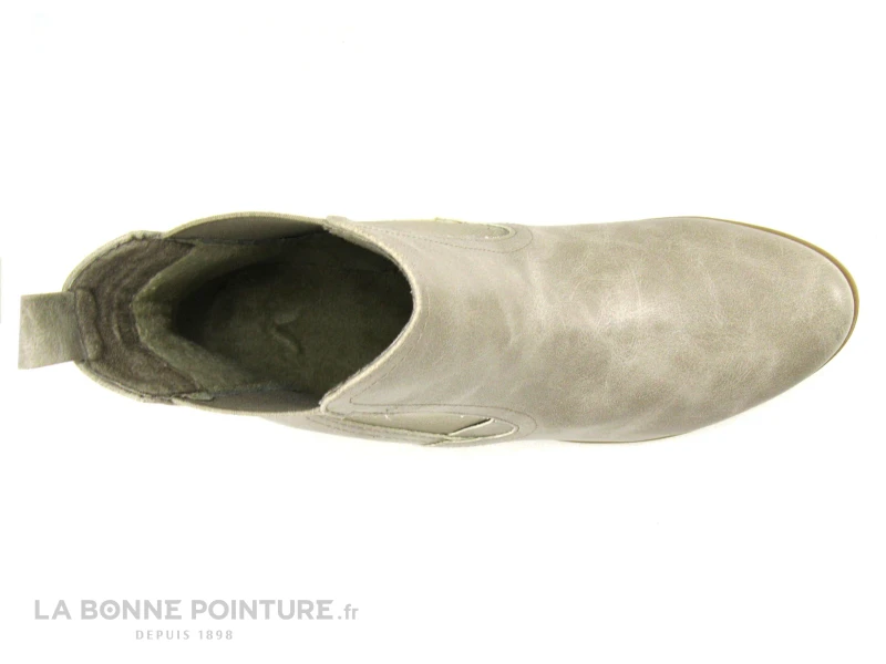 Marco Tozzi 2-25039-29 Ecru - Bottine Chelsea Femme Blanc Casse - Image 6