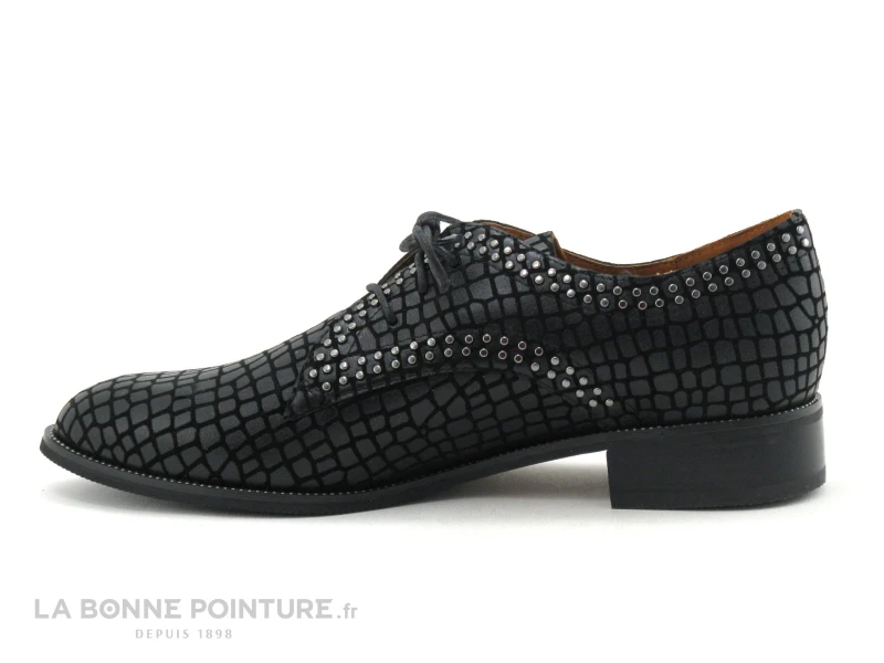 MamZelle SONATE Croco Noir - Chaussure Lacet Femme - Image 3