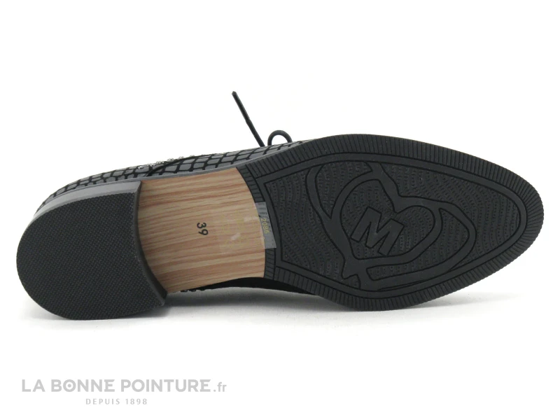 MamZelle SONATE Croco Noir - Chaussure Lacet Femme - Image 7