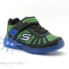 Skechers Light ILLUMI Black Blue Lime - 401520N - Basket Led