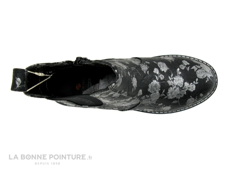 Dockers 45PN209-610110 Noir - Fleurs - Bottine Elastique Et Zip - Image 6