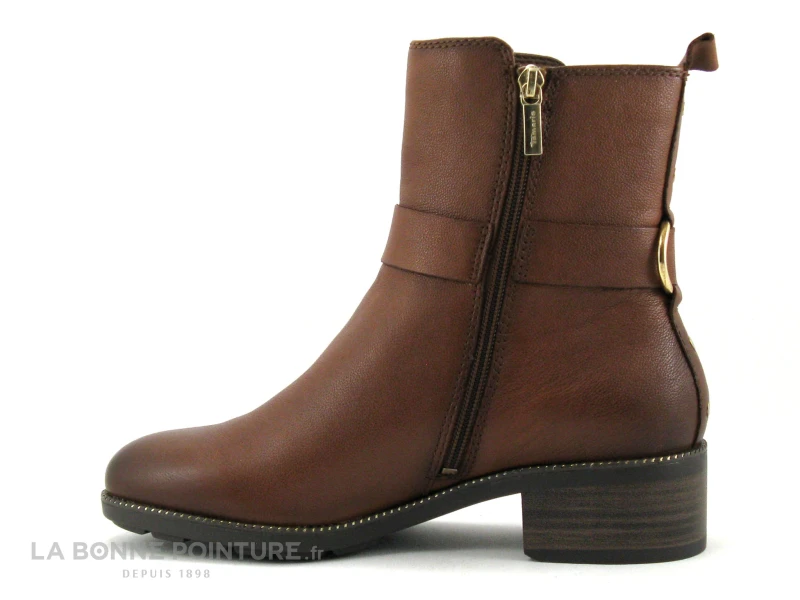 Tamaris 1-25322-27 Marron - Bottine Zippee - Bride Cheville Boucle Or - Image 3