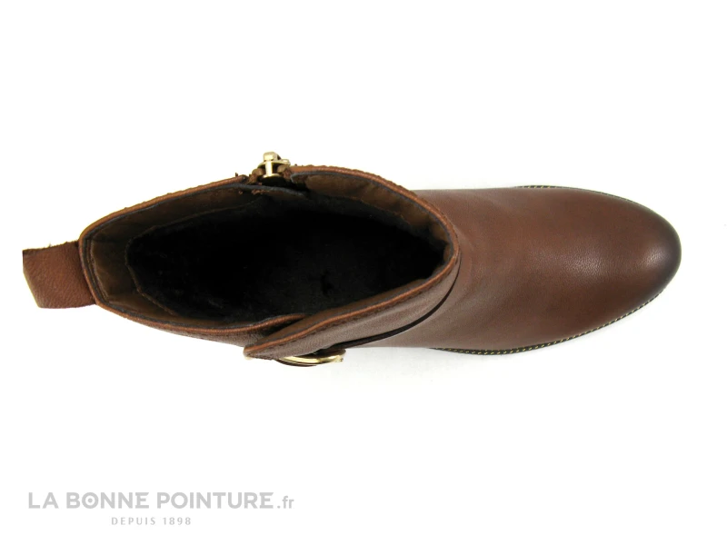 Tamaris 1-25322-27 Marron - Bottine Zippee - Bride Cheville Boucle Or - Image 6