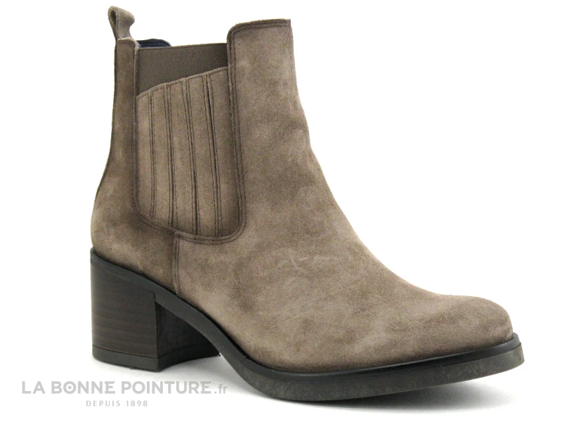 Dorking ROX D8326 Calf - Fango - Bottine Western Femme Marron Taupe - Image 5