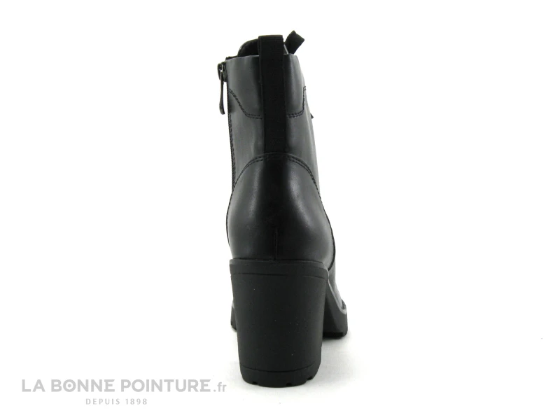 Marco Tozzi 2-25204-27 - Bottine Noire A Lacet Avec Talon Haut Epais - Image 4