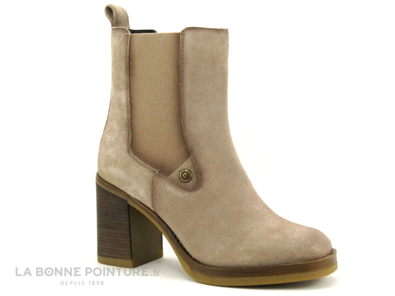Bagatt LILLITH Sand - Bottine Beige - Bout Carre Et Talon Haut Epais - Image 5