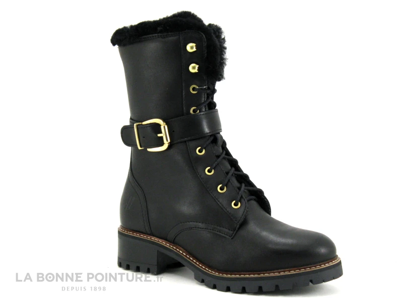 Hooper ALICE Noir - Bottine A Lacet Femme Cuir Noir - Image 5