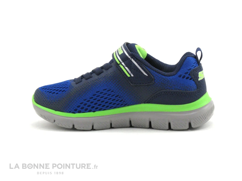 Skechers 97499 Bleu Marine - Vert - Flex Advantage 2 - Basket Enfant - Image 3