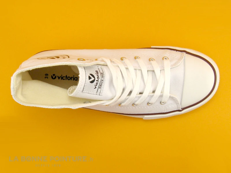 Victoria 06500 Blanc - Tennis Montante Toile Femme - Image 6
