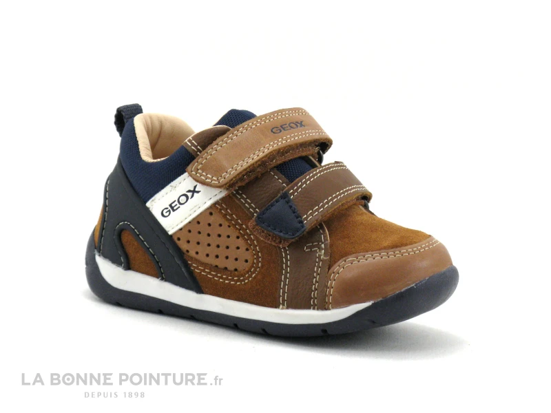 Geox Each B160BB - Chaussure Montante Marron Bleu Marine