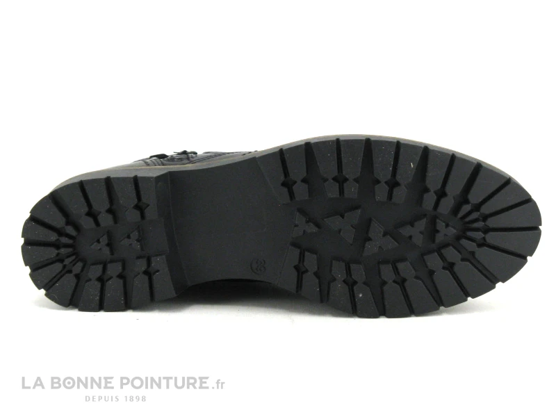 Morans SALICIA Noir - Boots Femme Cuir Noir Avec 2 Zips - Image 7